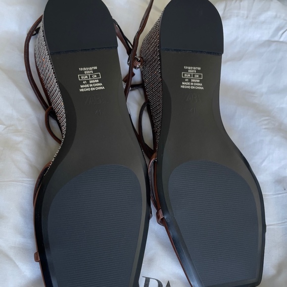 Zara limited edition rhinestones platform heeled sandal - Picture 9 of 9